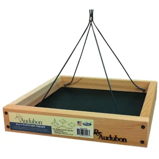 Woodlink Audubon Wild Bird 3 lb Cedar/Screen Platform Bird Feeder 1 ports image {1}