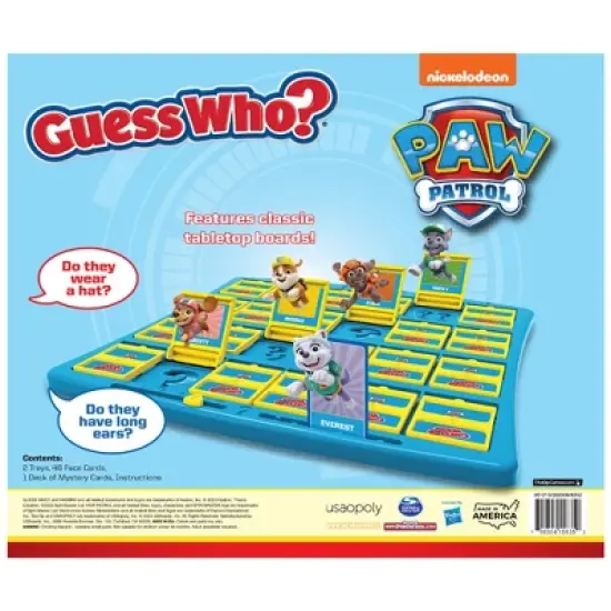 GUESS WHO?: PAW Patrol - Kids' Deduction Board Game, Ages 6+ image {1}