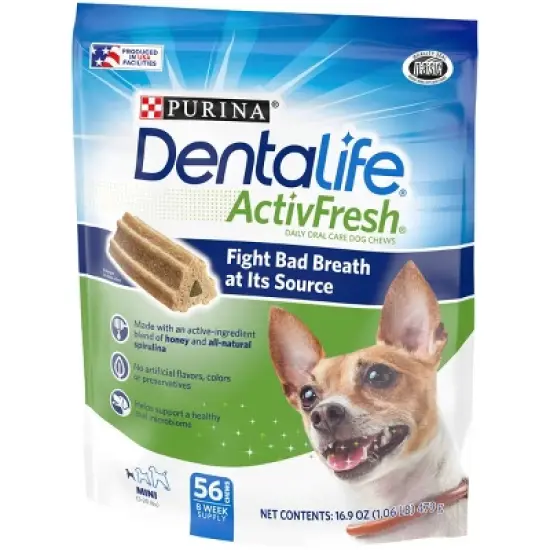 Dentalife Activefresh Chicken Mini Bone Large Bag Chewy Dog Treats - 56ct image {5}