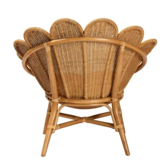 bali & pari Blossom Rattan Accent Flower Chair Honey image {4}