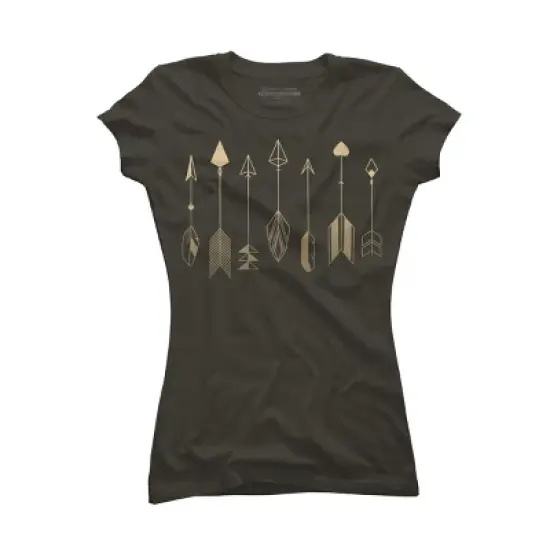 Junior's Design By Humans Be Brave Little Arrow (gold) By staceyroman T-Shirt image {4}
