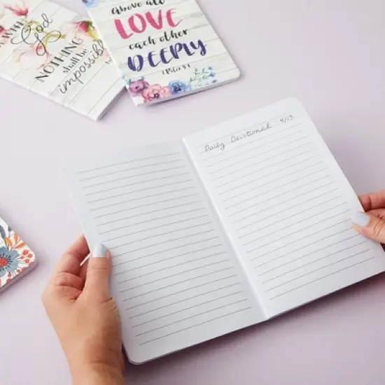 Juvale 6-Pack Prayer Journal for Women, 5x8 In Christian Notebook with Inspirational Scripture Bible Verses (Floral, 80 Pages) image {2}