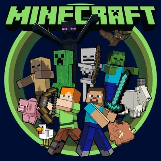 Boy's Minecraft Heroes and Mobs T-Shirt image {1}