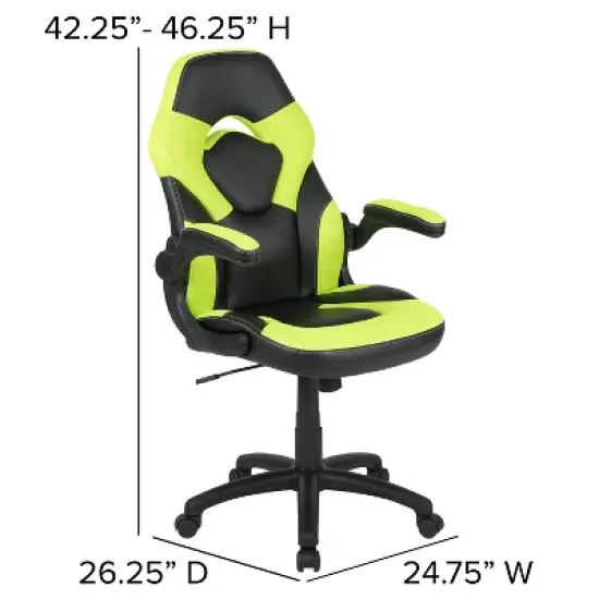 Flash Furniture Gaming Desk and Racing Chair Set with Cup Holder, Headphone Hook & 2 Wire Management Holes image {5}