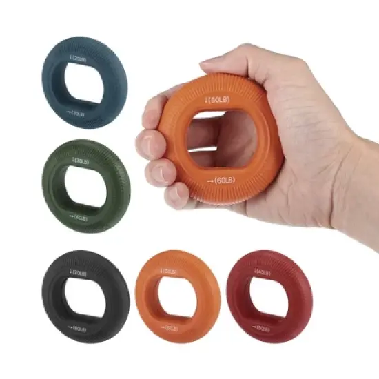 Unique Bargains Silicone Hand Grip Circle Adjustable Strength Grip 70-80LBS image {9}