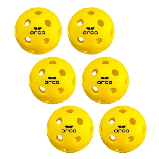 Orca Pi 26 Indoor USAPA Official Size Pickleballs 6pk - Yellow image {7}