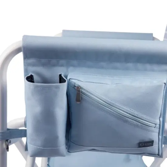 Picnic Time Outdoor Directors Chair - Mod Denim Stripes image {10}