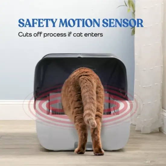 DOMETOUR Smart Litter Box Cat Litter Box with Wide Opening -Cat Toilet image {3}
