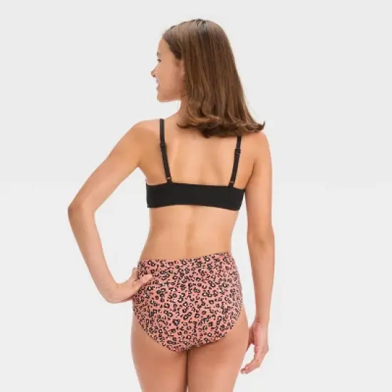 Girls' 'In Her Element' Leopard Spot One Piece Swimsuit - art class&trade; Black image {2}
