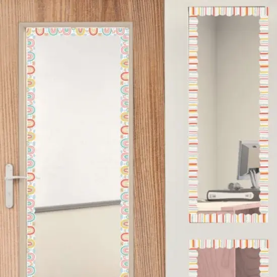 Big Dot of Happiness Pastel Boho Rainbow - Scalloped Classroom Decor - Bulletin Board Borders - 51 Feet image {4}