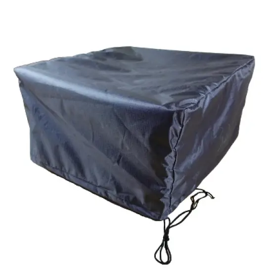 Summerset Shield Gold 2-Layer Polyester Fabric Outdoor Fire Table Square Cover - 44x44", Charcoal Grey image {6}