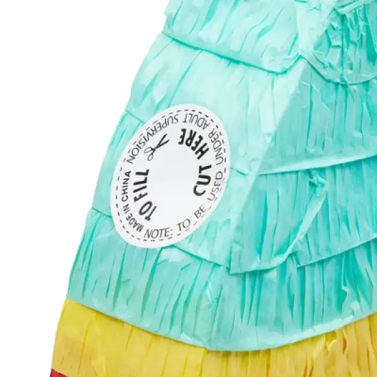 Blue Panda Rocket Ship Pull String Pinata for Kids Space Party, Astronaut Birthday Decorations, 16.5 x 12.5 x 3 In image {4}