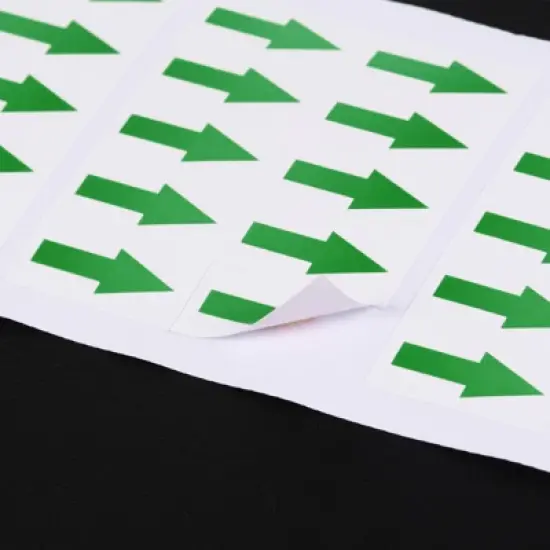 Unique Bargains Industrial Work Inspection Indicator Long Arrow Self-Adhesive Labels 0.8" x 0.4" Green 4 Sheets image {4}