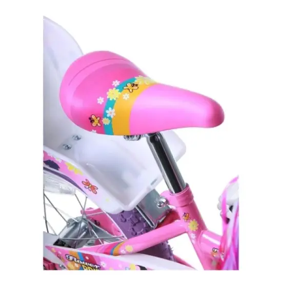 Titan Girl's Flower Princess BMX Bike for 4-9 Years with Training Wheels 16 Inch Kids Bicycle with Protective Elbow Knee Pads and a Helmet, Pink image {3}