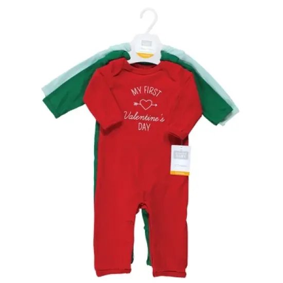 Hudson Baby Unisex Baby Cotton Coveralls, Valentine Easter image {1}