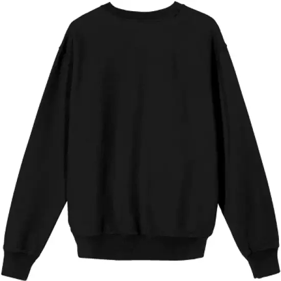 Mimi & Neko Nezu Chan On Lily Crew Neck Long Sleeve Men's Black Sweatshirt image {2}