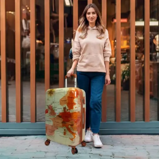 World Traveler Europe 24-Inch Expandable Spinner Luggage with TSA Lock image {1}