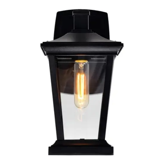 CWI Lighting,Leawood 1 Light Black Outdoor Wall Light image {4}