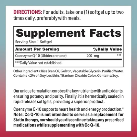 Vitamin World - Co Q-10 200 mg. - 120ct image {1}