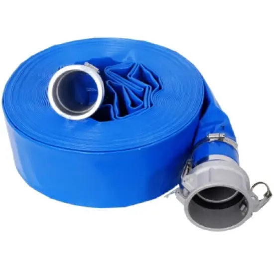 Syemin Drip Irrigation 100Ft Pool Backwash Hose, Heavy Duty Water Discharge Pump Hoses for Swimming Drain Pools with Aluminum Camlock, Blue, 3"*3"*3" image {5}