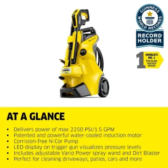 Karcher K 4 Power Control Electric Pressure Washer, Max 2250 PSI, 1.5 GPM image {6}