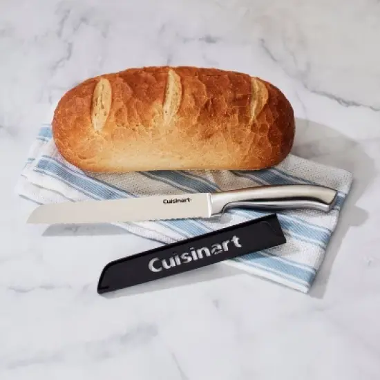Cuisinart Classic 8" Stainless Steel Bread Knife with Blade Guard - C77SS-8BD2: Serrated, Rust-Resistant, Ergonomic Handle image {2}