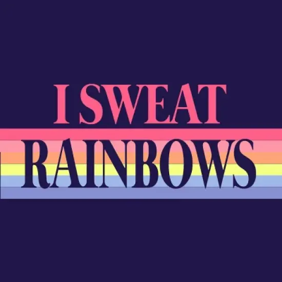 Junior's Design By Humans Rainbow Sweat By ChinUp T-Shirt image {1}