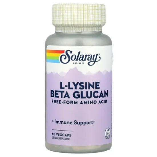 Solaray L-Lysine Beta Glucan, 60 VegCaps image {4}