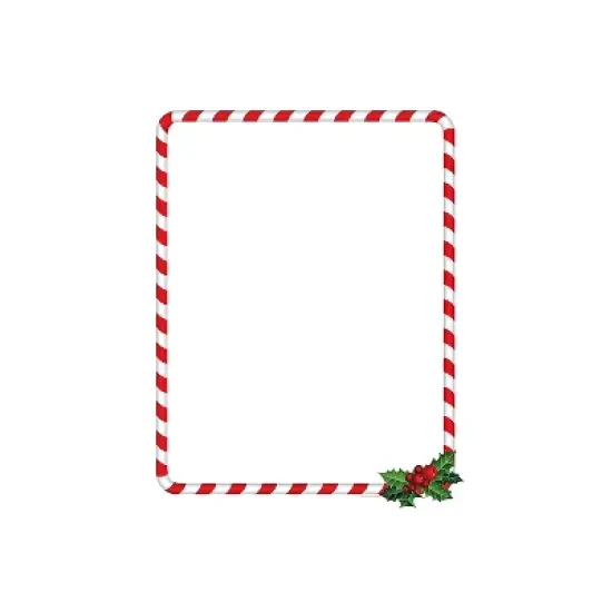 Great Papers! Candy Cane Holly Holiday Letterhead 8.5" x 11" 80 sheets (2018020) image {2}