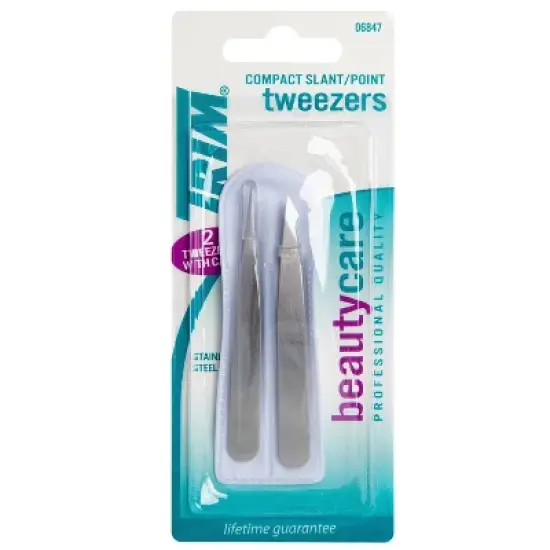Trim Compact Slant Point Tweezers - 2 Pack image {5}