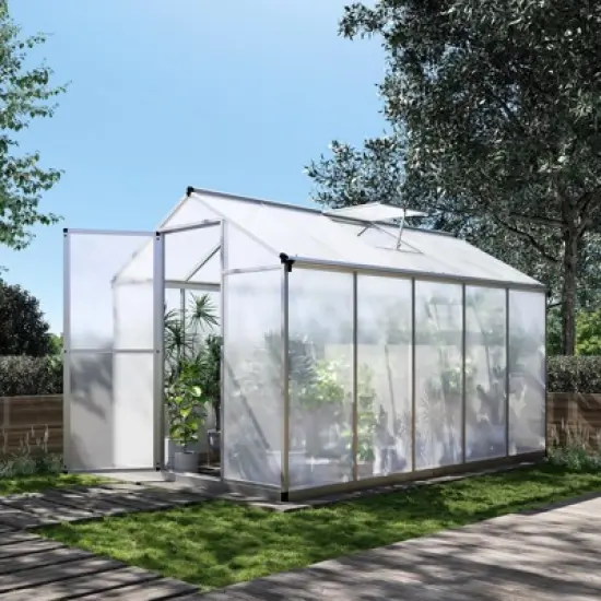 Walk-in Greenhouse Doors and Roof Windows Vent, Large Sun House for Garden Backyard Plant Garden Hot House image {2}