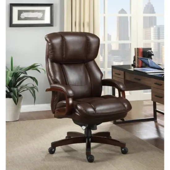 Big & Tall Executive Chair Brown - La-Z-Boy image {2}