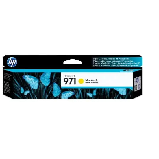 HP 971 Yellow Original Ink Cartridge, ~2,500 pages, CN624AM image {7}