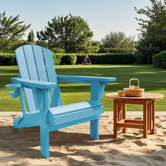 Hyleory Adjustable HDPE Adirondack Chair with Ergonomic Backrest image {1}