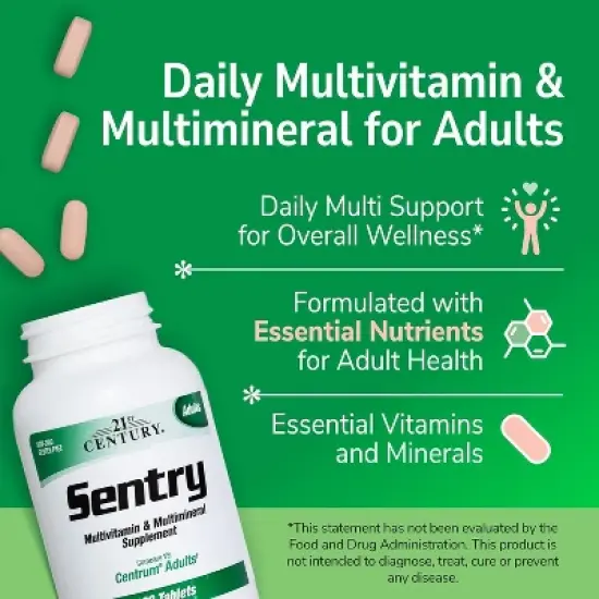 21st Century Sentry Multivitamin/Mineral Supplement, 130 Tablets image {5}