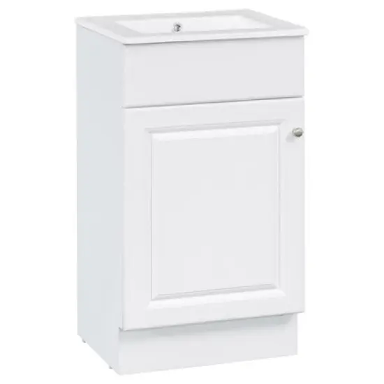 Christopher Knight Home Katniss Modern 18"  Bathroom Vanity with Ceramic Sink and Adjustable Shelf image {11}