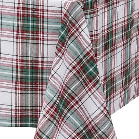 Avanti Linens Holiday Plaid 60" x 84" Tablecloth image {2}