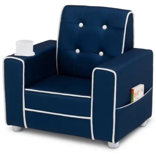 Delta Children Chelsea Kids' Upholstered Chair with Cup Holder image {3}