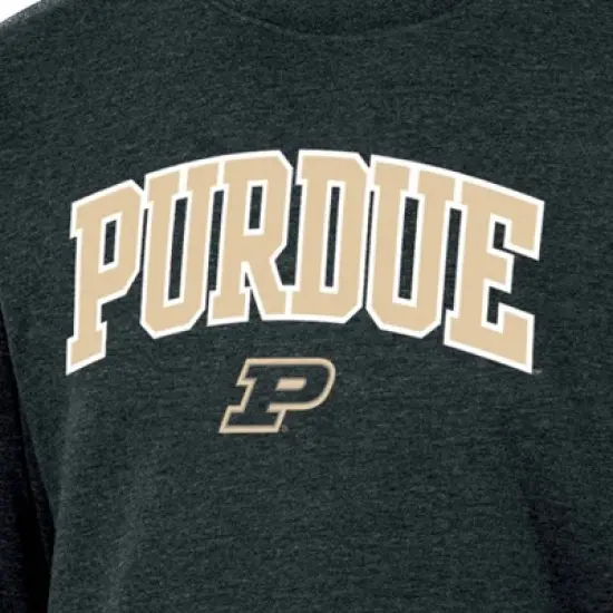 NCAA Purdue Boilermakers Men's Heathered Crew Neck Fleece Sweatshirt image {2}