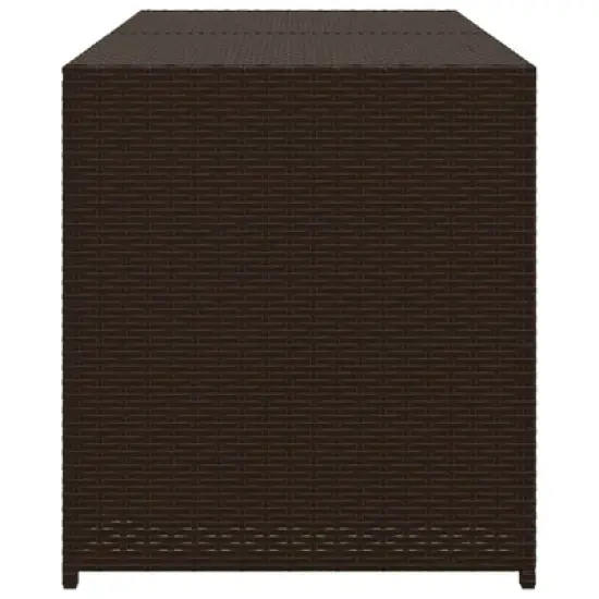 vidaXL Garden Storage Box Brown 74.8 Gallon Poly Rattan image {4}