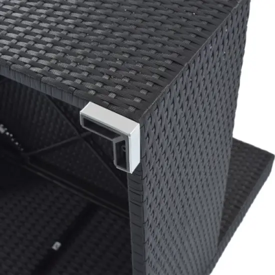 8PCS Patio PE Rattan Conversation Set, Outdoor Wicker Sectional Sofa with Table and Cushions-ModernLuxe image {14}