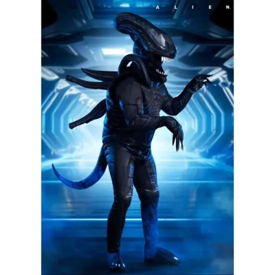 HalloweenCostumes.com Plus Size Premium Xenomorph Halloween Costume | Adult Alien Jumpsuit Realistically Detailed For Cosplay image {13}