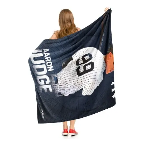 50"x60" MLB New York Yankees Aaron Judge Silk Touch Throw Blanket image {3}