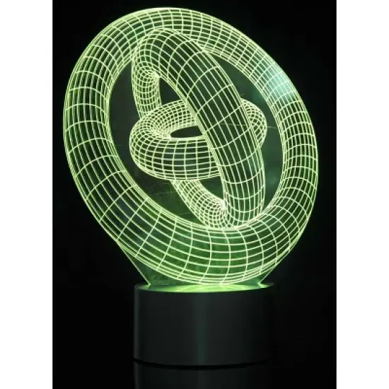 JuzToys 3D Ring-In-Ring Laser Cut Precision LED Lights image {1}
