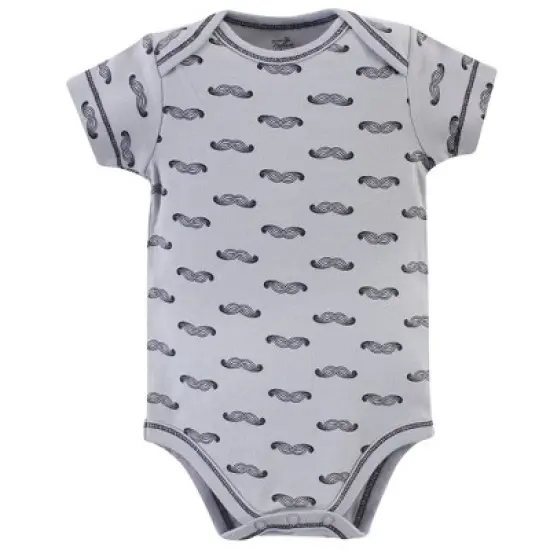 Touched by Nature Baby Boy Organic Cotton Bodysuits 5pk, Mr. Moon image {4}