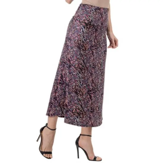 24seven Comfort Apparel Womens Abstract Floral A Line Maxi Skirt image {1}