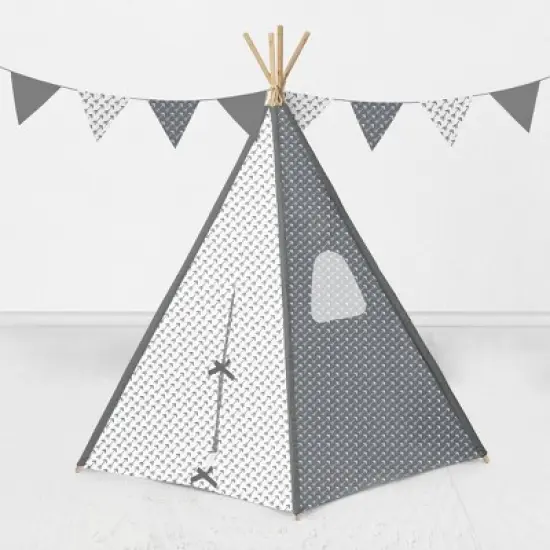 Bacati - Arrows Gray Play Tent for Kids/Toddlers, 100% Cotton Percale Fabric Cover  image {2}