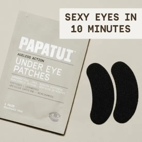 Papatui Men's Paraben-Free Niacinamide, Hyaluronic Acid and Caffeine Under Eye Patches - Unscented - 6 ct image {2}