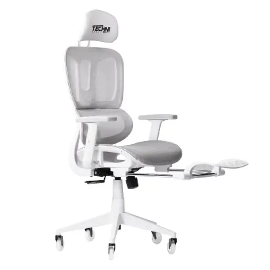 APRILSOUL White Mesh Gaming Chair image {4}