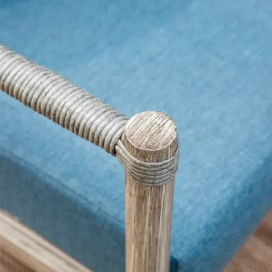 Captiva Designs Coastal 4pc Patio Steel and Rattan Fire Pit Set with Cushions image {8}